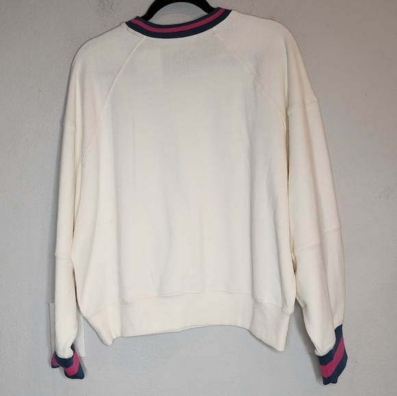 NWT Chaser White 'Ski Ya Later' Sweatshirt Soft Cozy Size Large Retro Winter - Picture 9 of 14